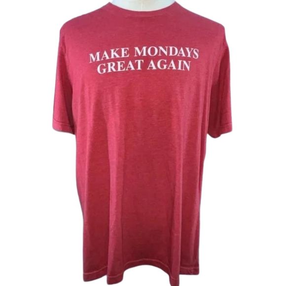Gas Monkey Garage Make Mondays Great Again Heather Red Fast N' Loud Crew T-Shirt - Picture 1 of 5